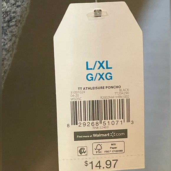 NWT Women’s Gray Soft Fuzzy Fabric Shawl/Poncho Top - Picture 4 of 6